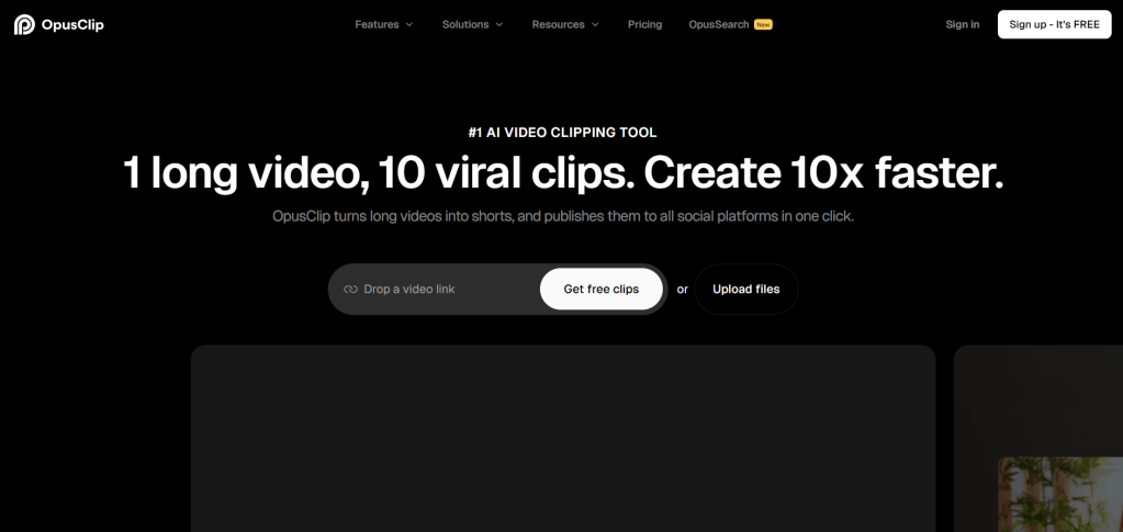 OpusClip: Turn Long Videos into Scroll-Stopping Viral&nbsp;Clips